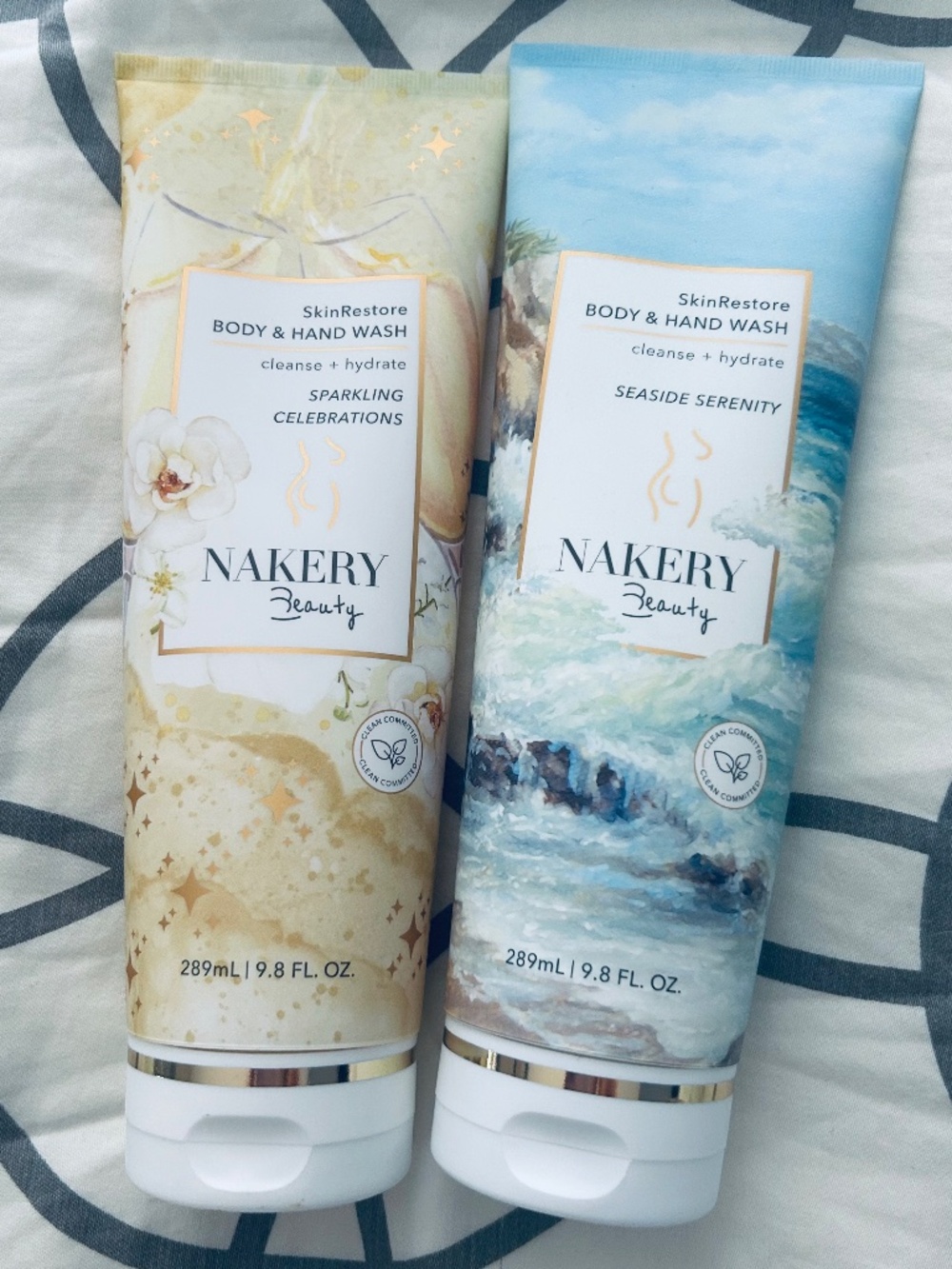 Nakery Beauty SkinRestore Body Wash Duo - Sparkling Celebrations & Seaside
